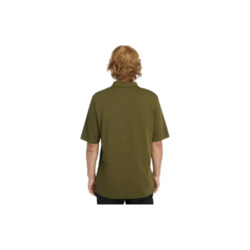 Timberland Polo Shirts Men Dark Olive Green-4