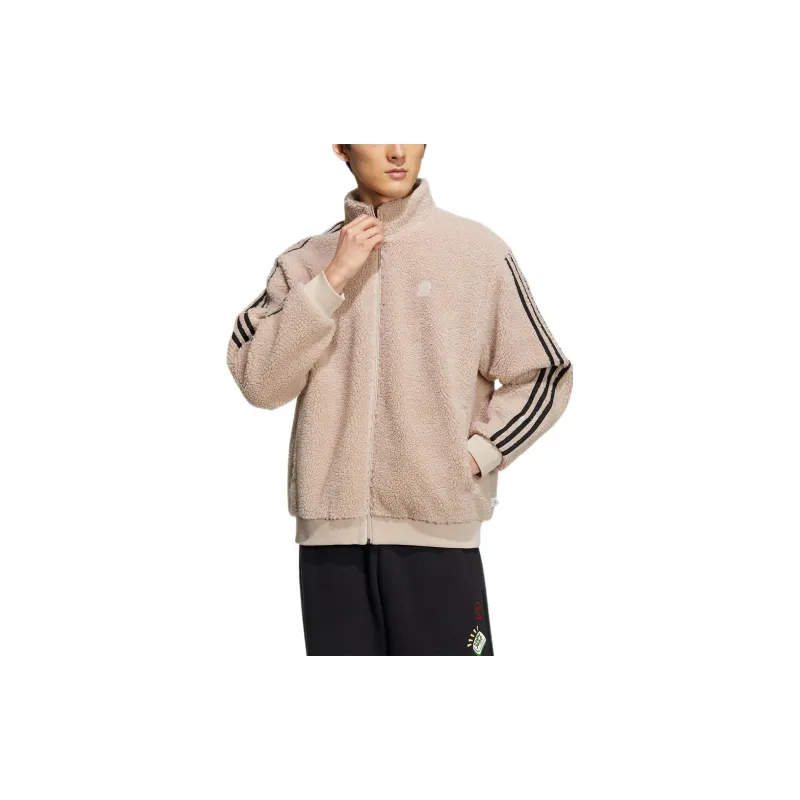 Adidas Neo Velvet Jackets Unisex Gray Brown Tan-1