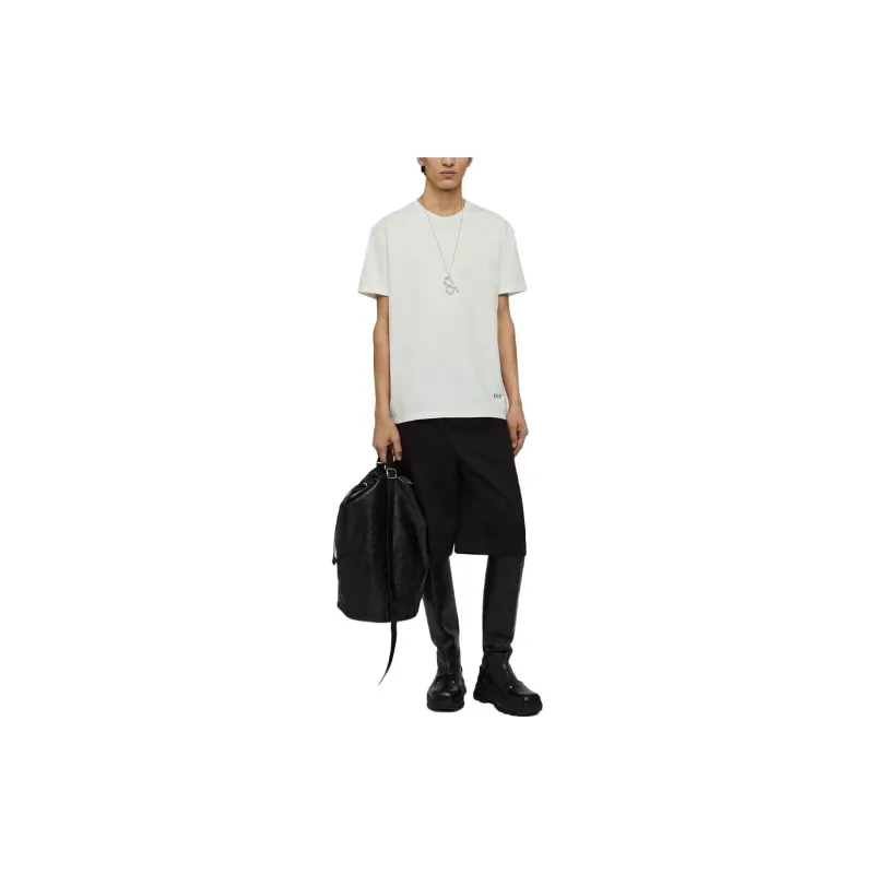 JIL SANDER Logo Plaque Crewneck T Shirt-1