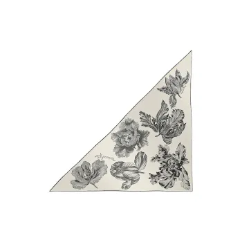 HERMES Silk Knit Scarves Women's White
