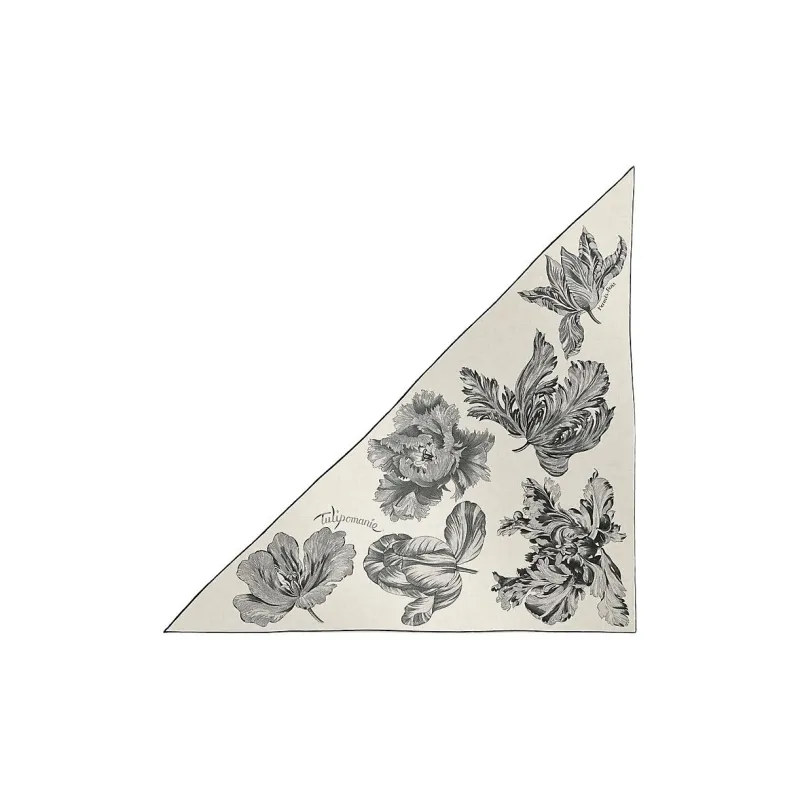HERMES Silk Knit Scarves Women's White-0