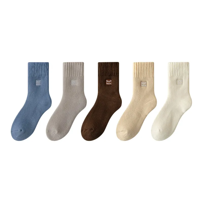 MIIOW Mid Calf Socks Unisex 5 Pack-0
