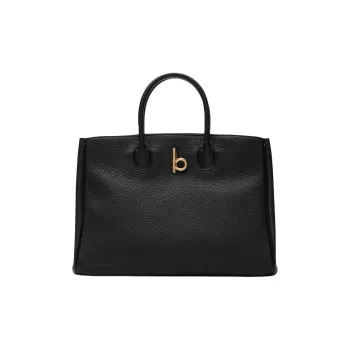 Burberry Calfskin Shoulder Bag Crossbody Bag Handbag Small Size Women's Black