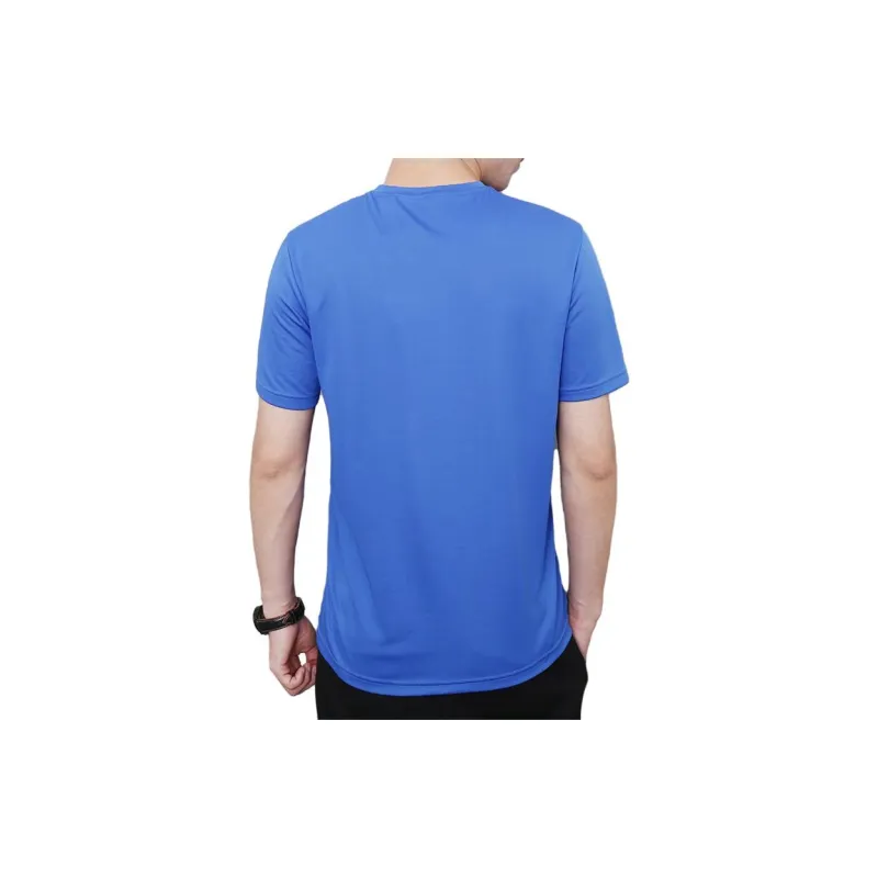 Adidas T Shirts Men Collegiate Blue-4