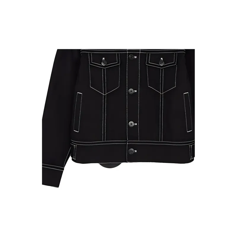Lanvin x FILA Denim Jacket Men's Black-4