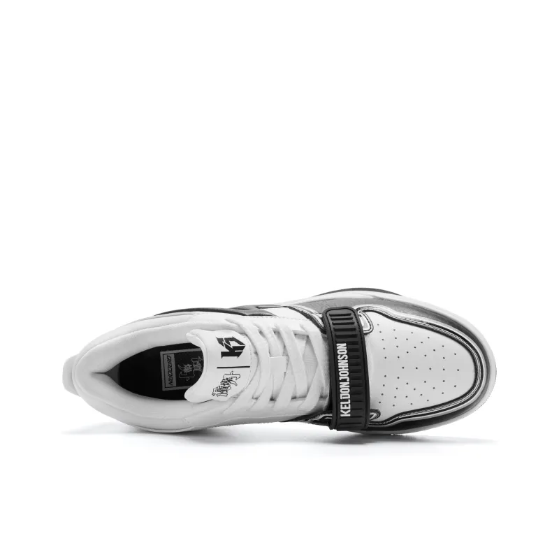 QIAODAN Legend Vintage Basketball Shoes Men Low Top Black/Jordan White-3