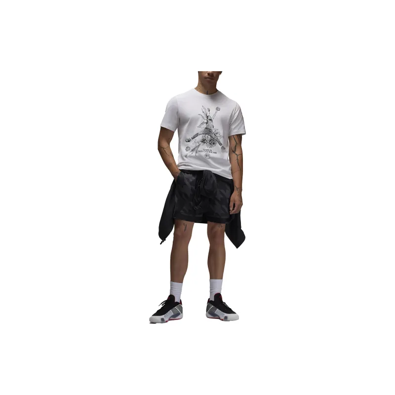 Jordan Sport Dri FIT Printed Diamond Casual Shorts Unisex Black-2