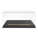 Black Leather Base Ambient Light Integrated Top Cover Display Case (Model Cars Not Included)