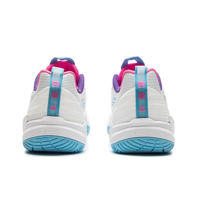 LiNing Anti-Slip Wear-Resistant Low-Top Badminton Shoes Unisex White Blue-4