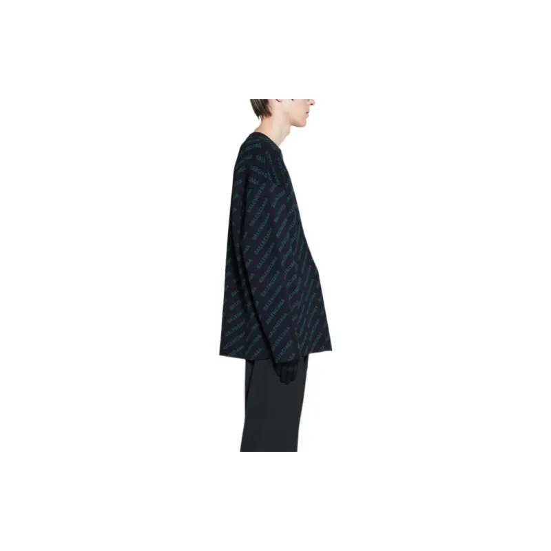 Balenciaga Sweaters Men Dark Blue-3