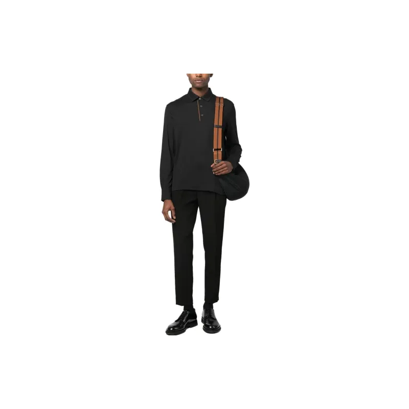 Zzegna Polo Shirts Men Black-1
