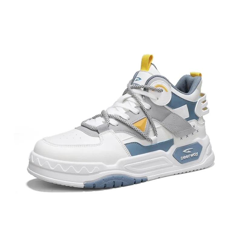 DEERWAY Wear-Resistant Height Increasing Mid-Top Skateboard Shoes Men's-9
