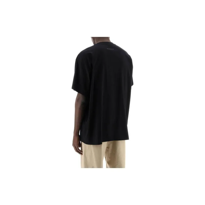 MM6 Maison Margiela Invitation patch Cotton T shirt-2
