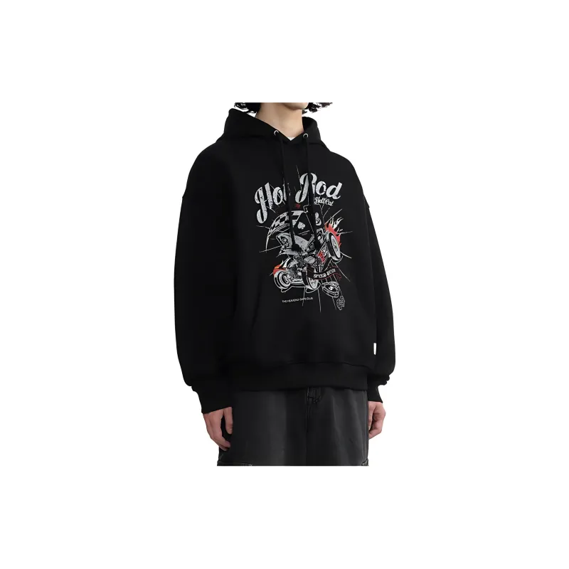 FIVE CM Terry Graphic print Cotton Hoodie-4