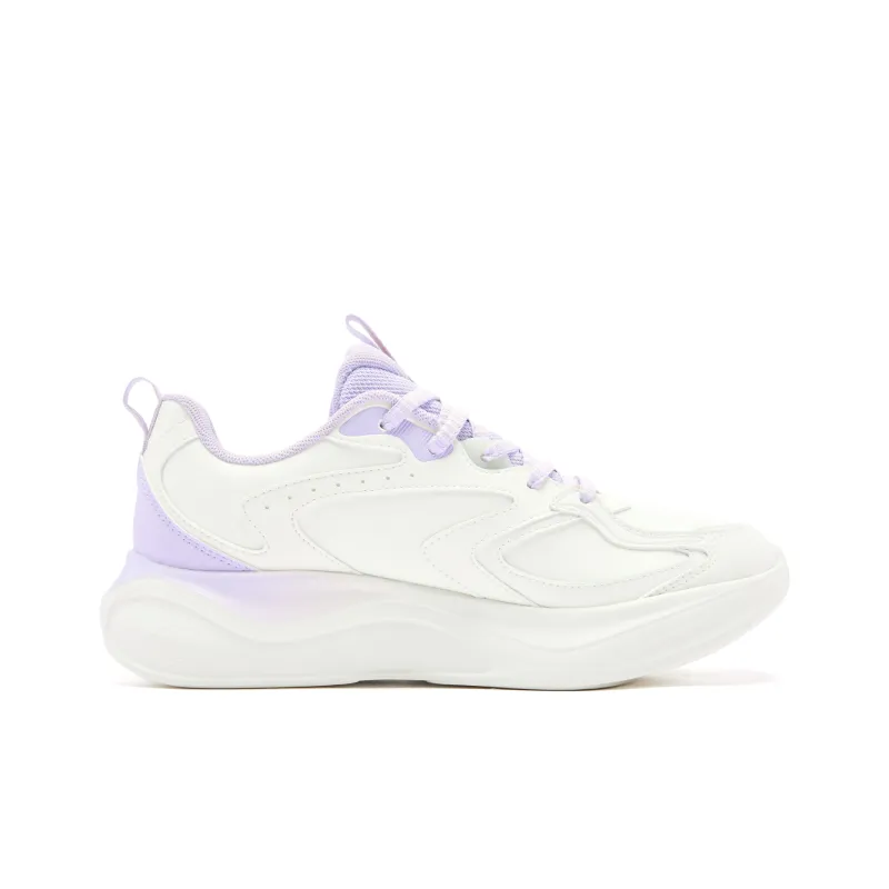 QIAODAN Cushioning Anti Slip And Wear Resistant Low Top Q COZY SOFT Running Shoes Women's White Purple-1