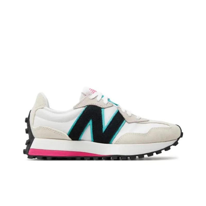 New Balance 327 White Grey Black Light Pink Women's-1
