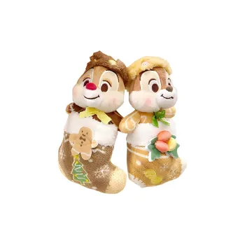 Disney Shanghai Disney Christmas Collection Chip 'N Dale Dolls Plush Pendant 17cm Height