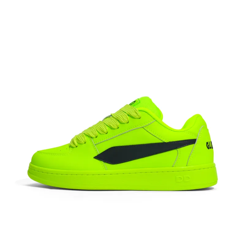 GLO BULL Skateboard Shoes Unisex Low Top Neon Green-0