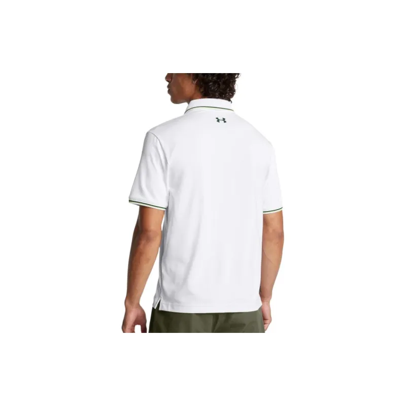 Under Armour Playoff 3.0 Polo Shirt Men's White/Vintage Green/Forest Green-3