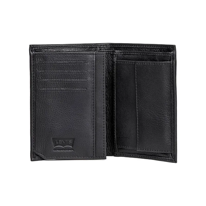 Levi’s Grained Leather Wallet Men's Black-1