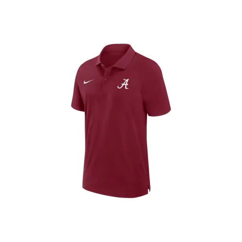 Nike Dri-Fit College Polo Shirts Men Deep Red