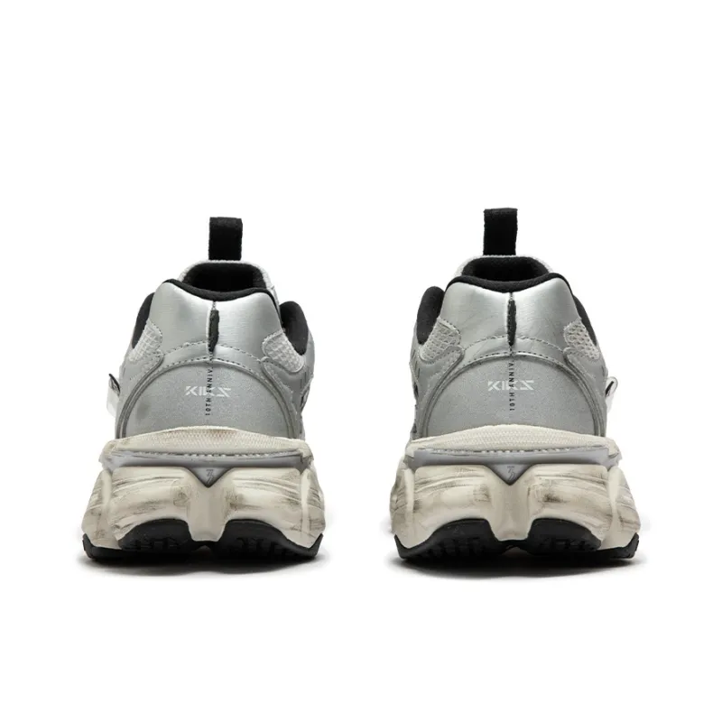 361° Spirit Eye PRO Anti Slip Wear Resistant Low Top Casual Shoes Women's Silver White-3