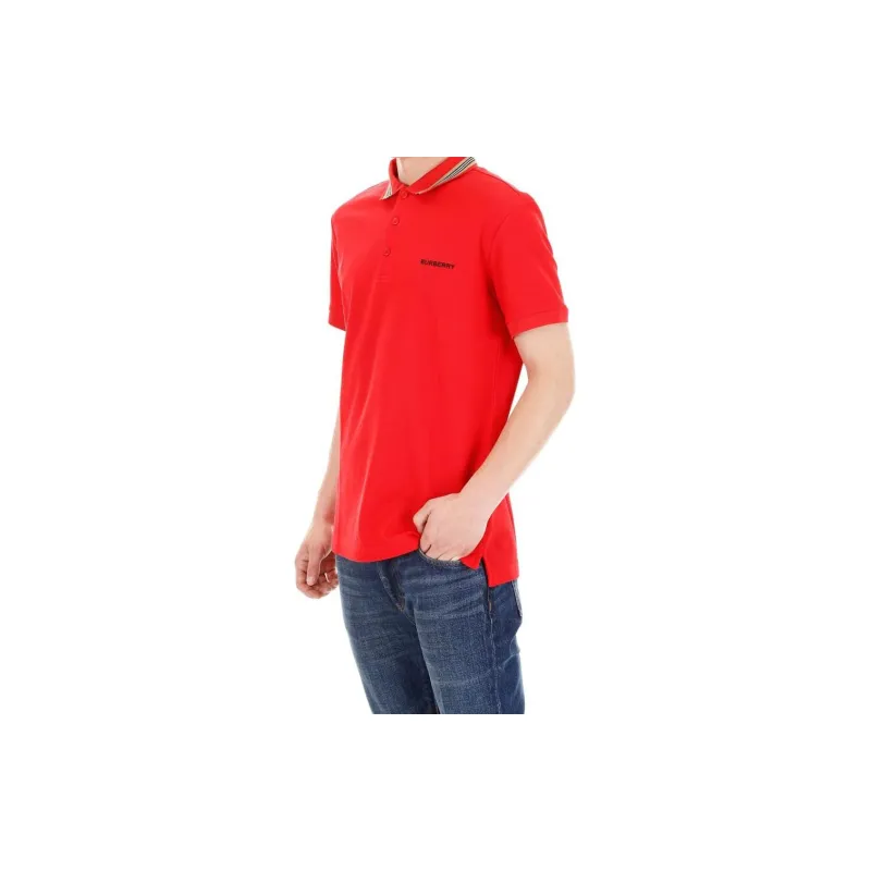 Burberry Polo Shirts Men Red-2