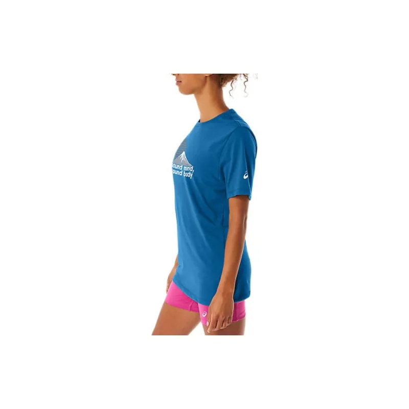 Asics Smsb Journey Tee T-Shirt Unisex Blue-3