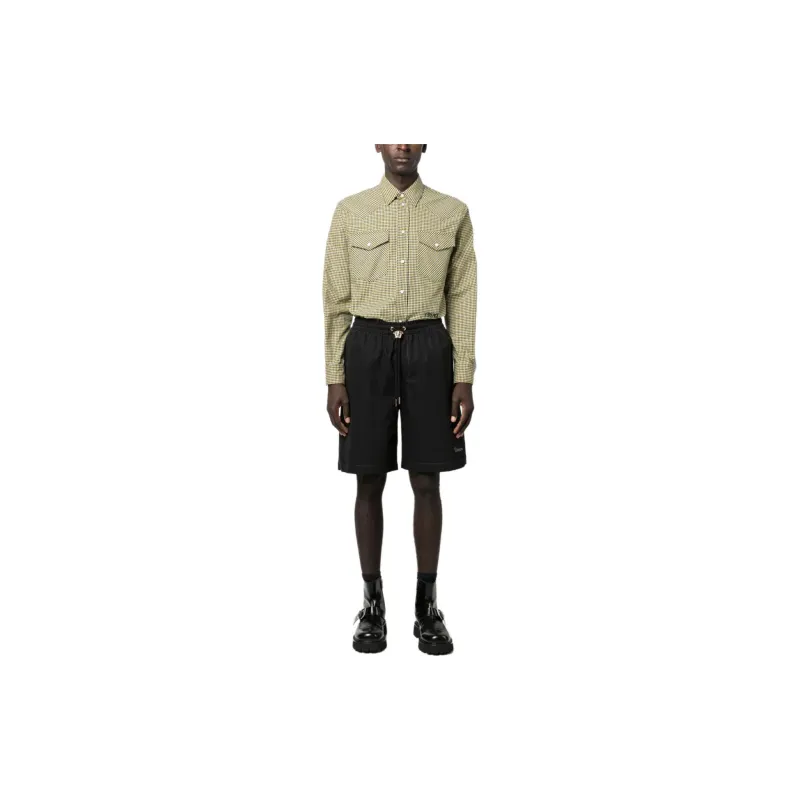 VERSACE La Colonna Embroidered Track Shorts-3
