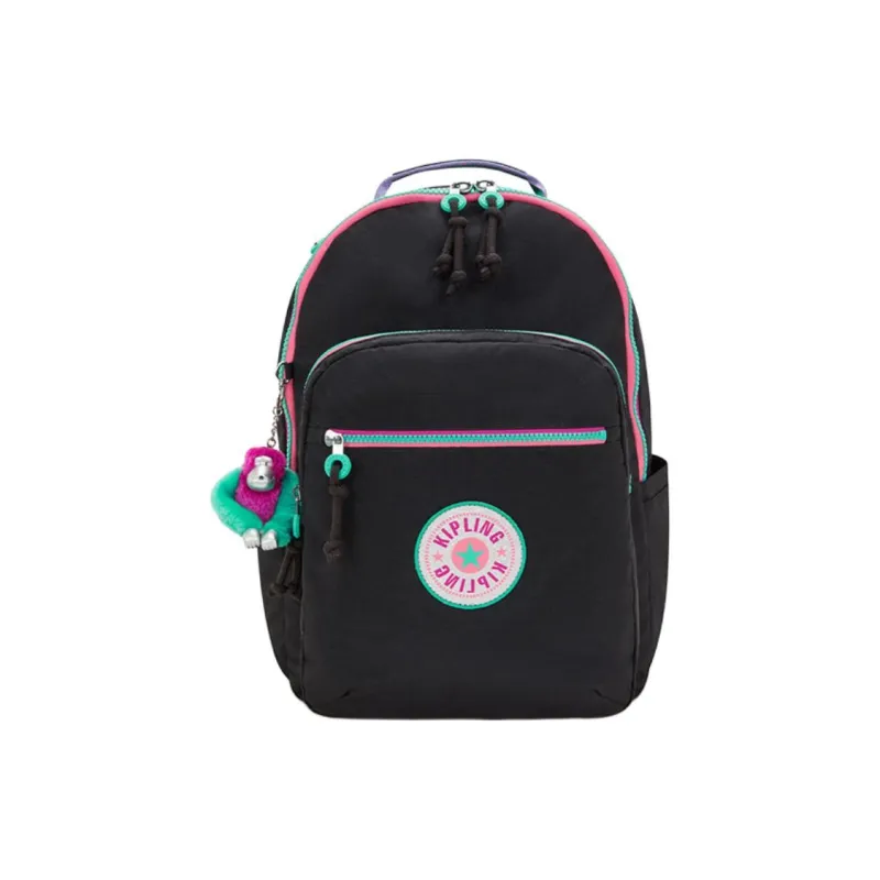Kipling Polyamide Backpack Large Size Unisex Metallic Silver/Blue/Fuchsia/Black-2