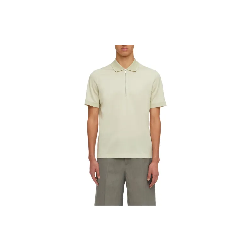 Ferragamo Logo embroidered Half zip Polo Shirt-2