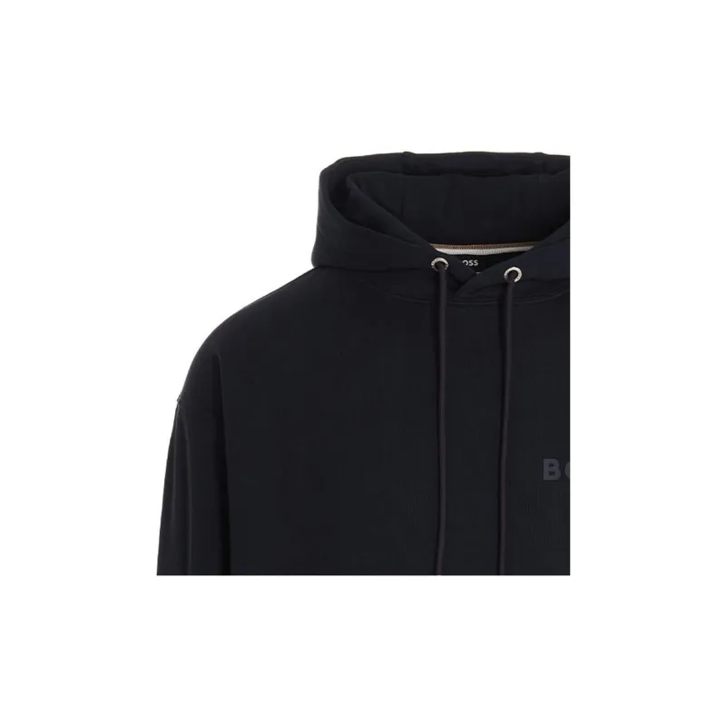 HUGO BOSS Logo Printed Drawstring Hoodie-3