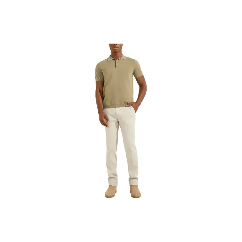 GUESS Formal Performance Sweater Polo Shirt Men's Green-2