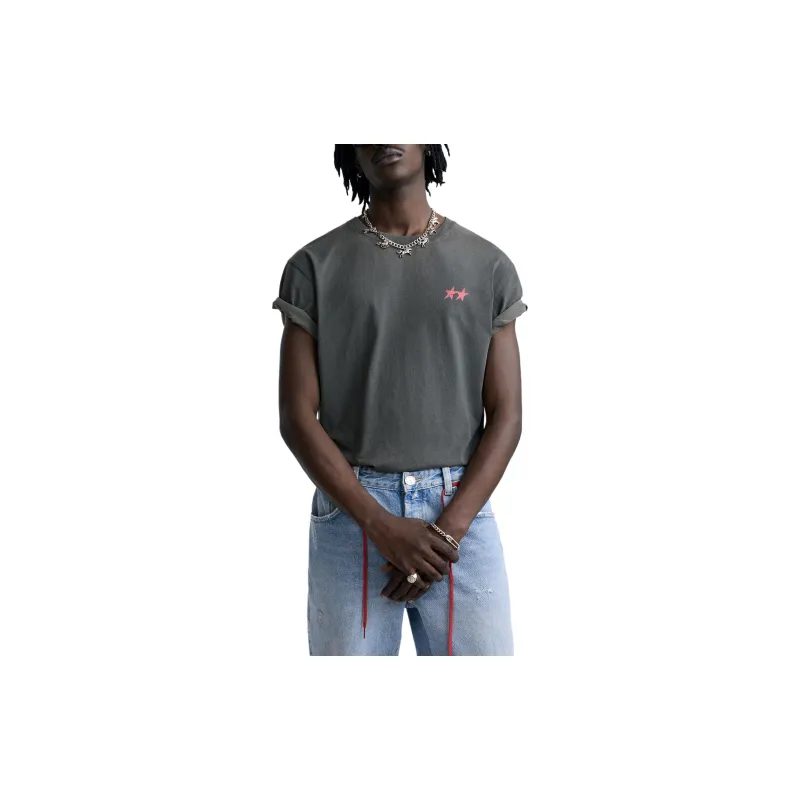 ZARA x Two Jeys T-Shirt Men's Deep Smoke Coal Color-2