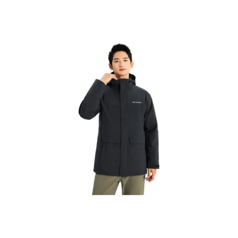 Columbia MADRONA HEIGHTS Waterproof And Warm Windbreaker Jacket Unisex Graphite Black-3
