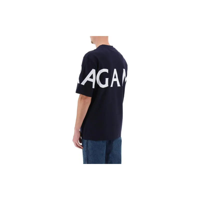 Ferragamo Logo Printed Crewneck T Shirt-4