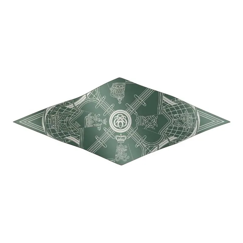 HERMES Cotton Knit Scarves Men's Green-0