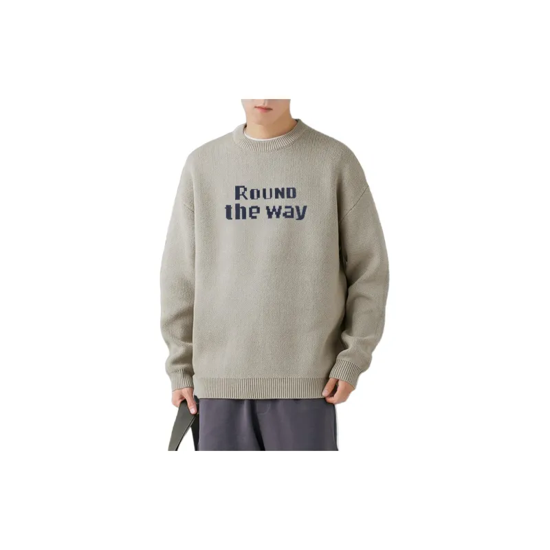 Tonlion Sweater Men's Light Beige Gray-2