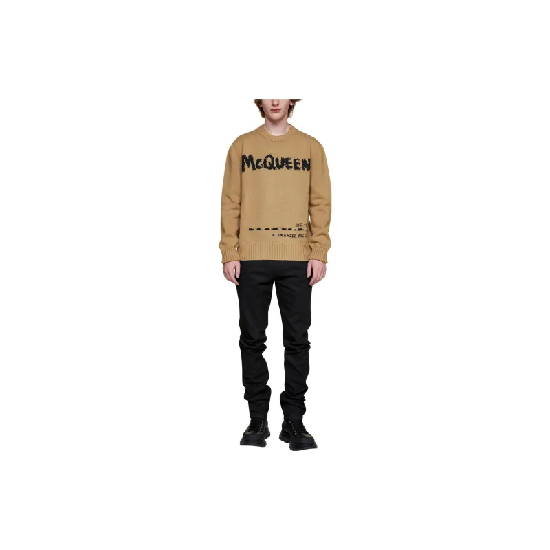 Alexander McQueen Sweaters Men Light Umber-2