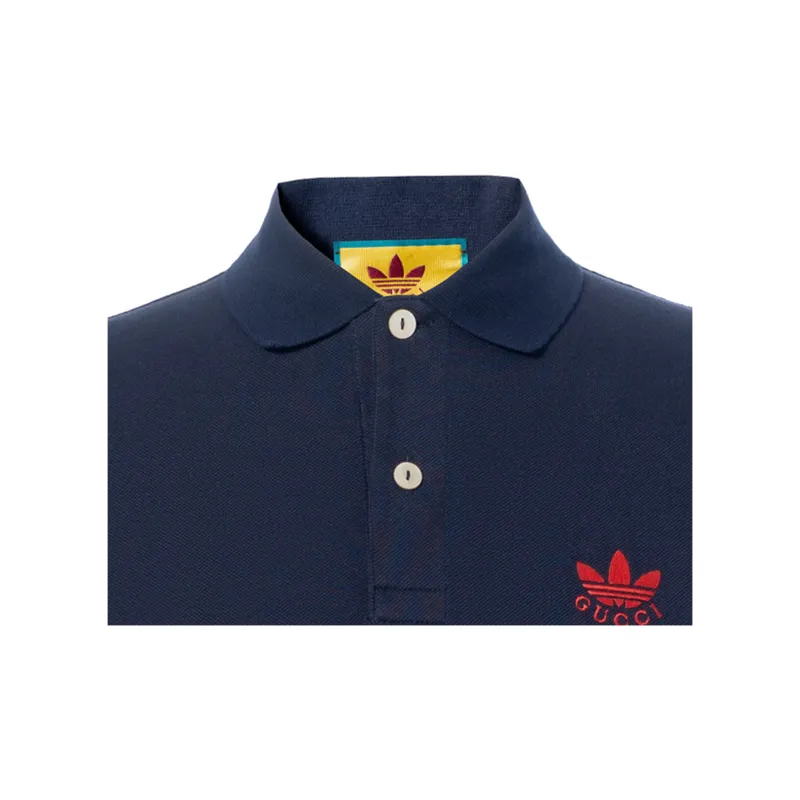 GUCCI X Adidas Cotton Piquet Polo-2