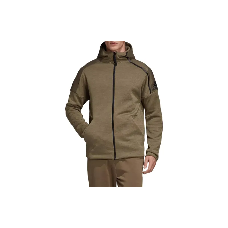 Adidas Fashion Sports Knitted Hooded Jackets Coats Men's Khaki-1