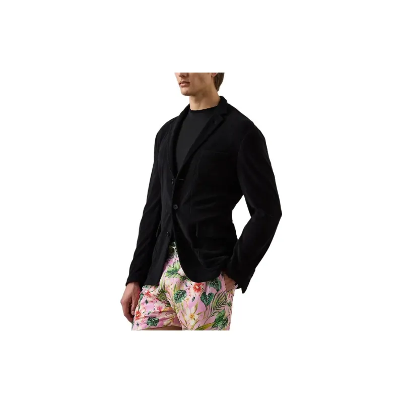 Polo Ralph Lauren Hadley Hand-Tailored Terry Suit Jacket Business Suit Men's Black-3