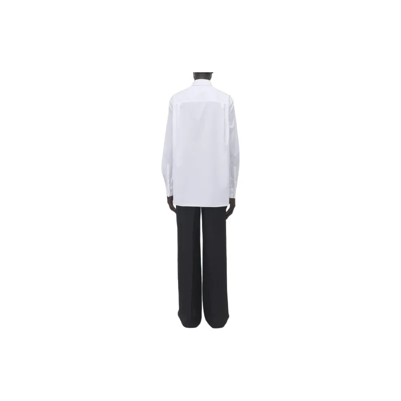 Alexander McQueen Cross Bar Chain Curved Hem Shirt-2
