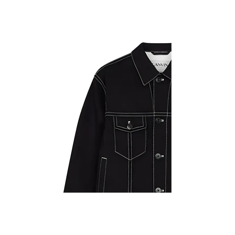 Lanvin x FILA Denim Jacket Men's Black-2