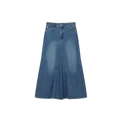 Teenie Weenie Denim Long Skirts Women's Medium Blue