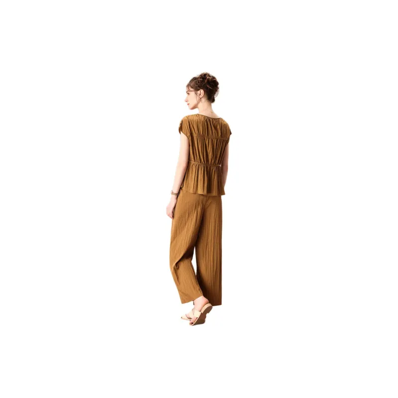 FENHONGMALI SS24 Casual Suit Women's Coffee-1