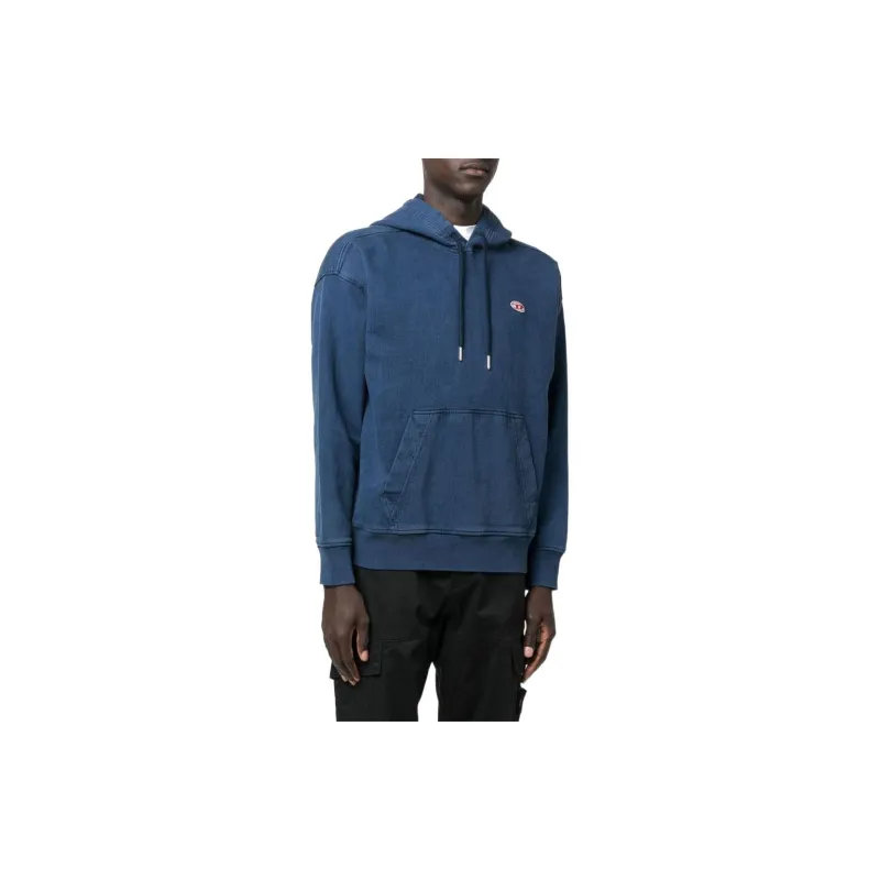 DIESEL D-Um-Rib Track Denim Hoodie-2