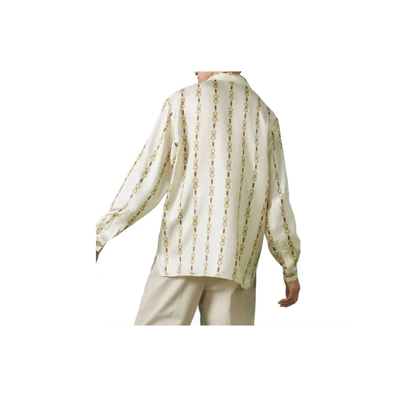 GUCCI Shirts Men Beige Yellow-2