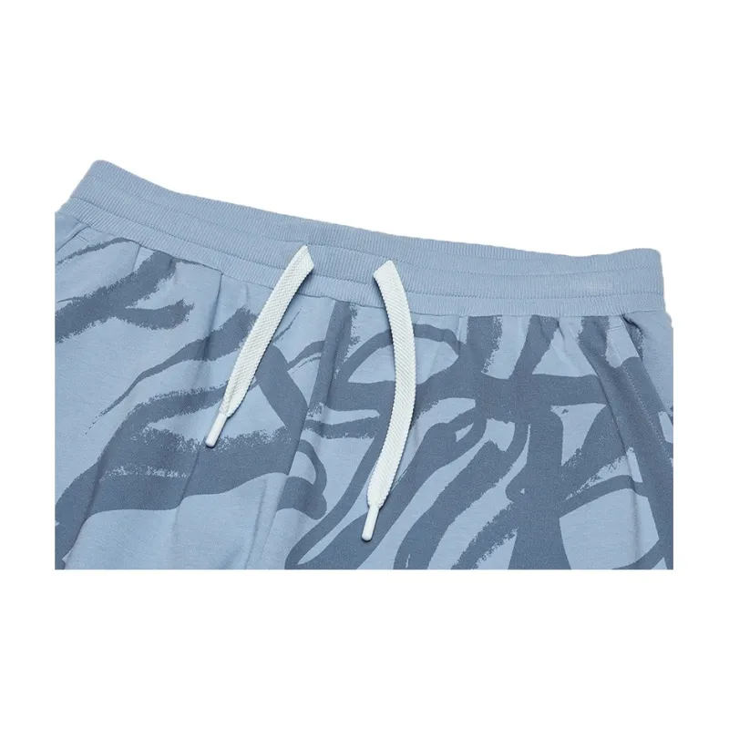 FILA FUSION Knitted Sweatpants Unisex Gray Blue-3
