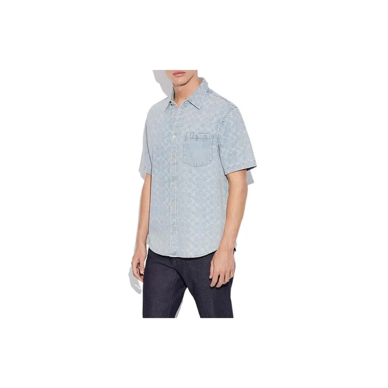 COACH SS22 Shirt Men's Light Blue-1